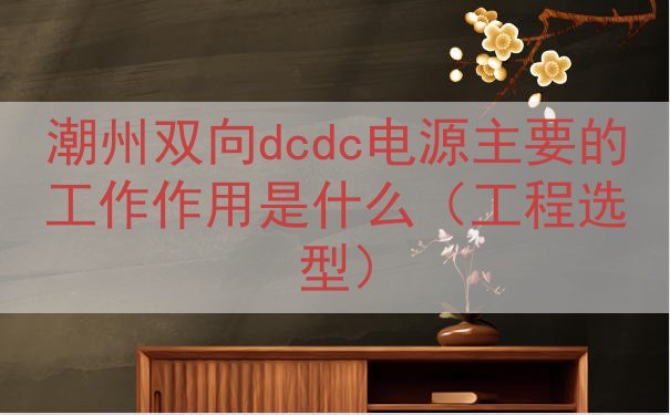 潮州双向dcdc电源主要的工作作用是什么（工程选型）